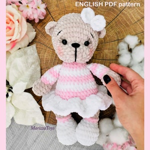 DIY Crochet PATTERN bearPDF, Crochet bear amigurumi pattern, Amigurumi bear, Crochet plush bear pattern, Easy crochet pattern, teddy bear