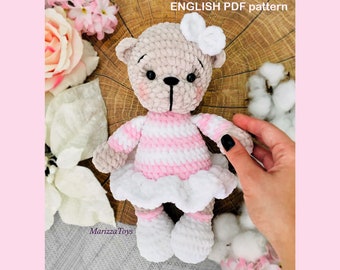 DIY Crochet PATTERN bearPDF, Crochet bear amigurumi pattern, Amigurumi bear, Crochet plush bear pattern, Easy crochet pattern, teddy bear