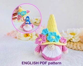 DIY Spring Gnome Amigurumi Crochet Pattern - Instant Download PDF