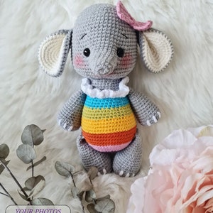 Crochet PATTERN elephant, Crochet elephant amigurumi pattern, Amigurumi elephant, Cute animals pattern, Easy crochet pattern image 5