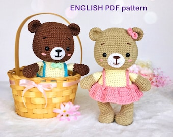 DIY Crochet PATTERN bear PDF, Crochet bear amigurumi pattern, Amigurumi bear, Easy crochet pattern