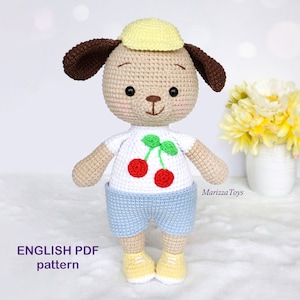 DIY Crochet PATTERN dog PDF - Crochet dog amigurumi pattern - Crochet puppy pattern, Easy crochet pattern, Amigurumi puppy, Baby gifts