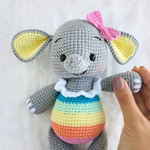 Crochet PATTERN elephant, Crochet elephant amigurumi pattern, Amigurumi elephant, Cute animals pattern, Easy crochet pattern image 2