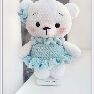 Easy Crochet Bear PATTERN pdf DIY Amigurumi Teddy Amigurumi teddy bear pattern Mimi the plush ballerina bear image 7