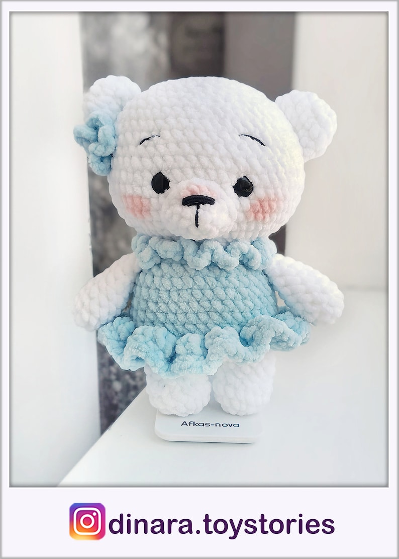 Easy Crochet Bear PATTERN pdf DIY Amigurumi Teddy Amigurumi teddy bear pattern Mimi the plush ballerina bear image 7