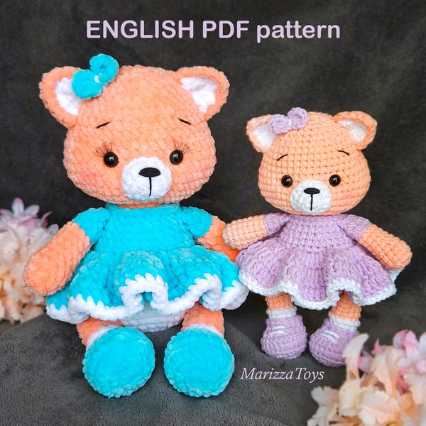 Crochet fox PATTERN PDF - Amigurumi fox pattern - Emily the plush fox - Easy crochet soft toy pattern