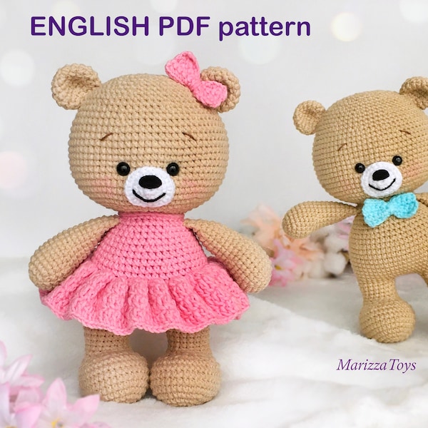 PATTERN orsetto all'uncinetto, schema amigurumi Easy bear PDF