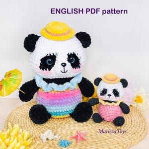 DIY Crochet Panda Pattern: Easy Nosew Amigurumi Toy pattern (PDF download)