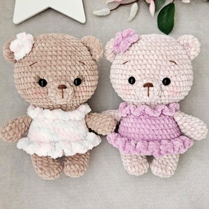 Easy Crochet Bear PATTERN pdf DIY Amigurumi Teddy Amigurumi teddy bear pattern Mimi the plush ballerina bear image 6