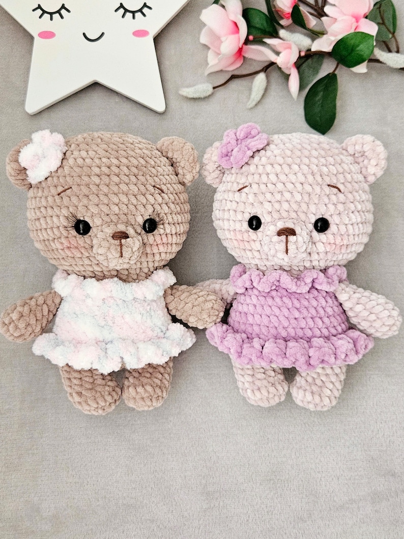 Easy Crochet Bear PATTERN pdf DIY Amigurumi Teddy Amigurumi teddy bear pattern Mimi the plush ballerina bear image 6