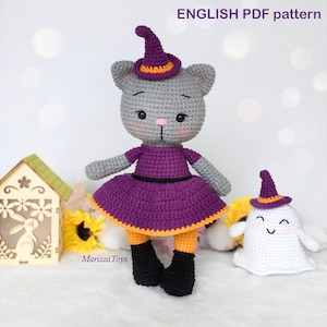 DIY gehaakt Halloween-patroon kat heks pdf - Gehaakt kattenpatroon - Eenvoudig amigurumi-kattenpatroon