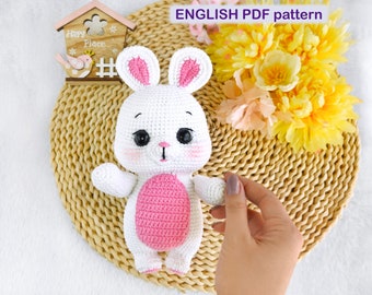 DIY Cute Bunny Amigurumi Crochet Pattern - PDF tutorial - Instant Download