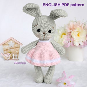 Easter Bunny Amigurumi Crochet Pattern - Easy Rabbit DIY tutorial PDF