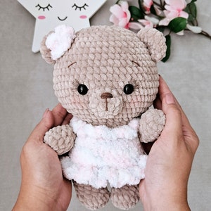 Easy Crochet Bear PATTERN pdf DIY Amigurumi Teddy Amigurumi teddy bear pattern Mimi the plush ballerina bear image 4