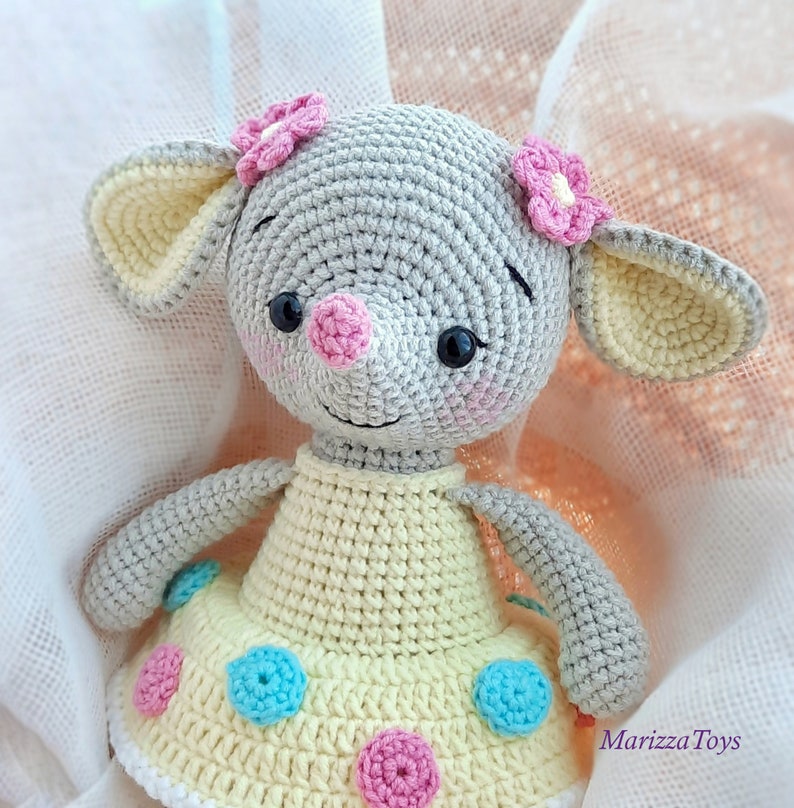 DIY CROCHET PATTERN mouse, Crochet mouse amigurumi pattern, Amigurumi mouse, Cute animals pattern, Easy crochet pattern image 2