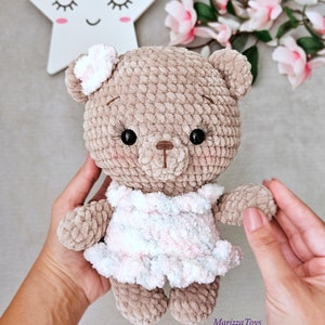 Easy Crochet Bear PATTERN pdf DIY Amigurumi Teddy Amigurumi teddy bear pattern Mimi the plush ballerina bear image 2