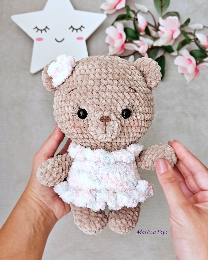 Easy Crochet Bear PATTERN pdf DIY Amigurumi Teddy Amigurumi teddy bear pattern Mimi the plush ballerina bear image 2