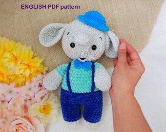 DIY Crochet PATTERN elephant PDF, Crochet elephant amigurumi pattern, Amigurumi elephant, Cute animals pattern, Easy crochet pattern