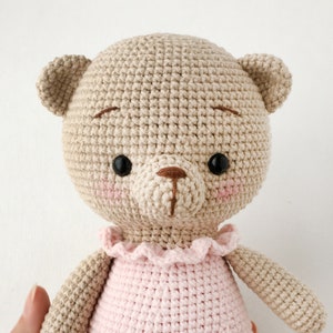 Crochet bear PATTERN PDF Amigurumi teddy bear pattern Rosie the ballerina bear Easy crochet toy pattern image 3