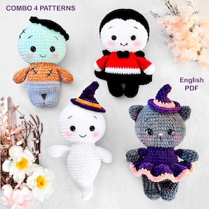 DIY Crochet Halloween Combo PATTERN pdf - Easy amigurumi toys - Amigurumi Halloween pattern - Cute plushie amigurumi