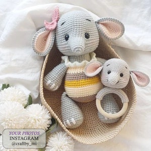 Crochet PATTERN elephant, Crochet elephant amigurumi pattern, Amigurumi elephant, Cute animals pattern, Easy crochet pattern image 9