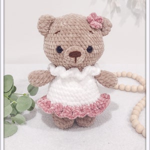 Easy Crochet Bear PATTERN pdf DIY Amigurumi Teddy Amigurumi teddy bear pattern Mimi the plush ballerina bear image 8