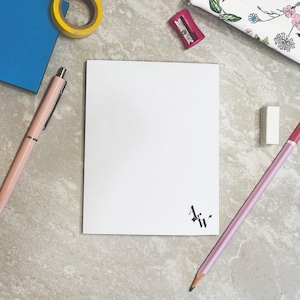 Personalized Notepad - Monogram Initials | Custom Stationery Notepad | Style D48
