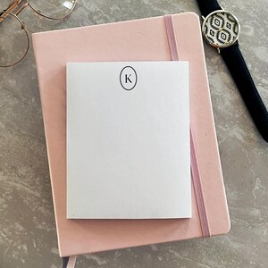Personalized Notepad - Monogram Initials | Custom Stationery Notepad | Style D51