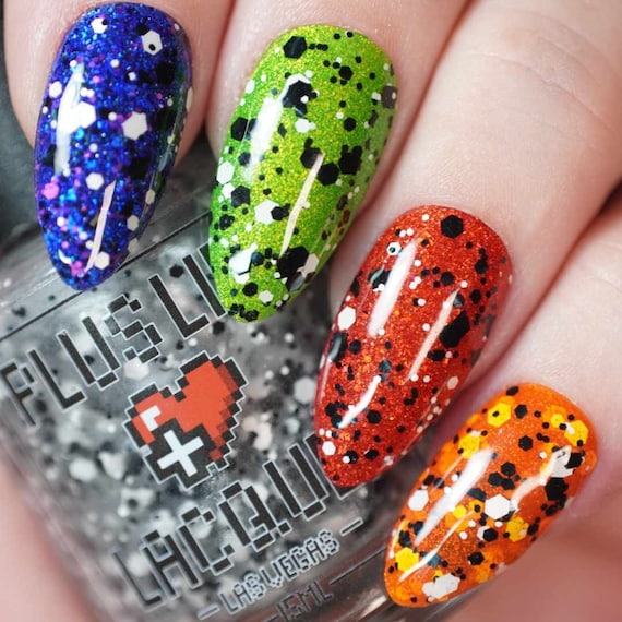 White glow in the dark nails cheap