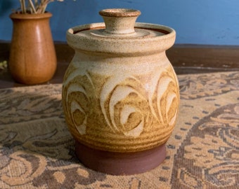 Marmalade Jar Spiral Ceramic Handmade Vintage Classic Kitchenware