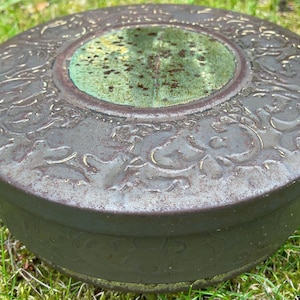 Storage Box - Tin Patina -  Huntley & Palmers Biscuits Made In London - England Collectible Tin Storage And Organizational Kitchenware