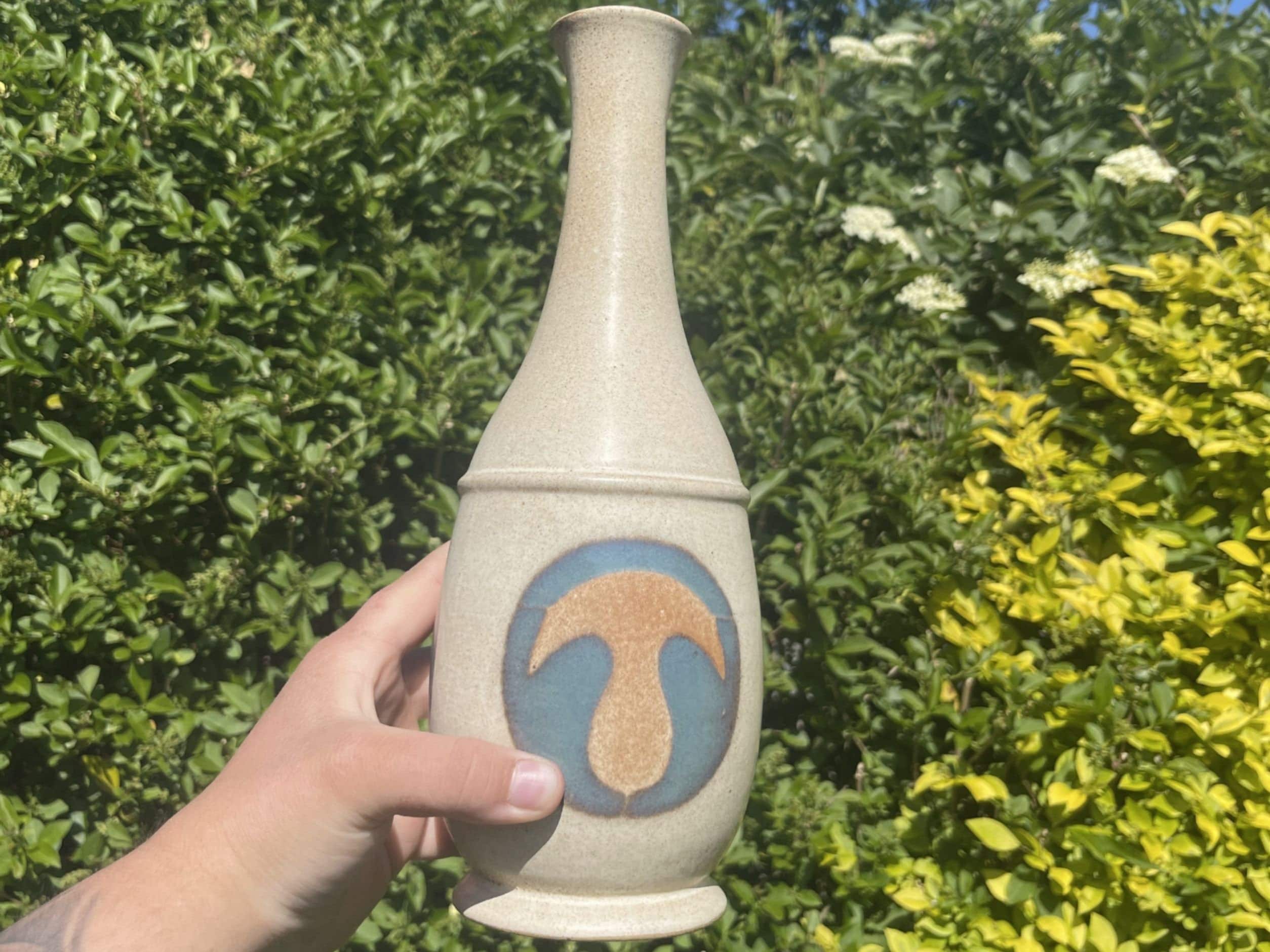 Bottle Vase Laugharne Stoneware Welsh Pottery 1970s Rustic Etsy