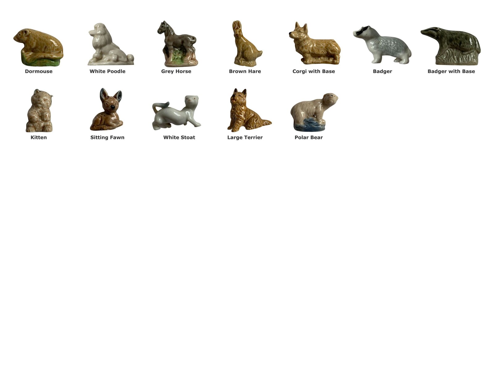 Wade Whimsies Doll House Pottery Animal Collectable Ornament Figures