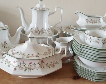 Eternal Beau Collection Kitchenware Johnson Brothers Cottagecore Pink Ribbon Flower Tea Coffee Dinner Plate Gravy Cutlery Jug Toast Etsy