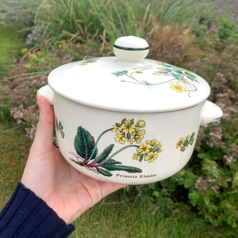 Ceramic Prinknash Pottery Florabunda Cuthbertson Casserole Dish Made in