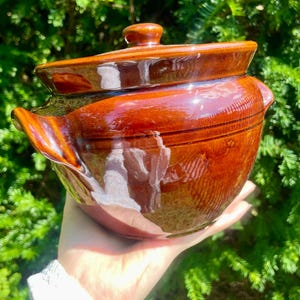 Gryta - Rund Keramik Brun - Från Pearson's - Tillverkad i England