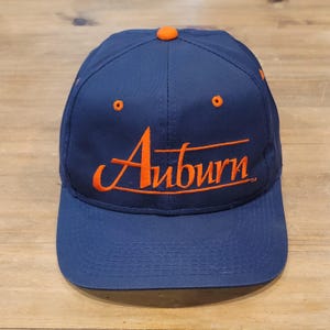 Cappellino vintage Auburn Tigers Snapback con scritta "The Game Bar" anni '90, football universitario