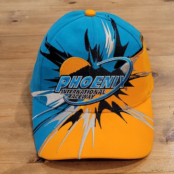 Vintage Phoenix International Raceway Hat Strap Back Splash Splatter 90s NASCAR