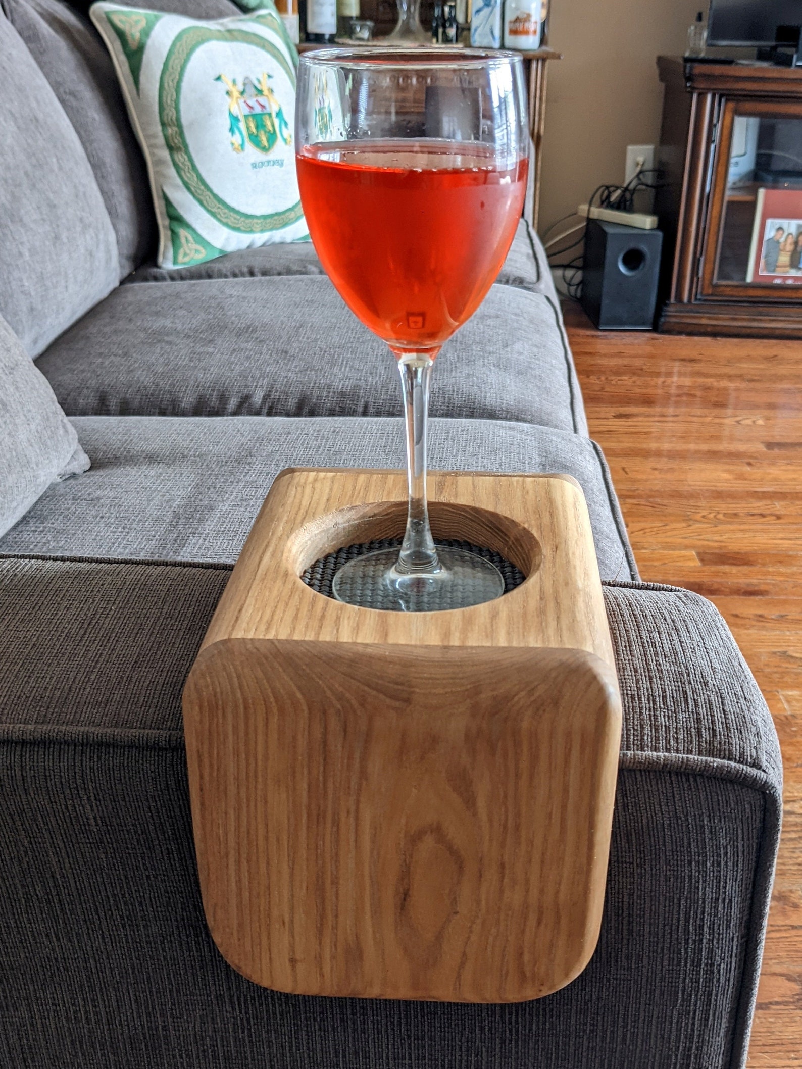 Sofa Cup Holder White Ash, Couch Cup Holder, Sofa Arm Tray, Couch Arm