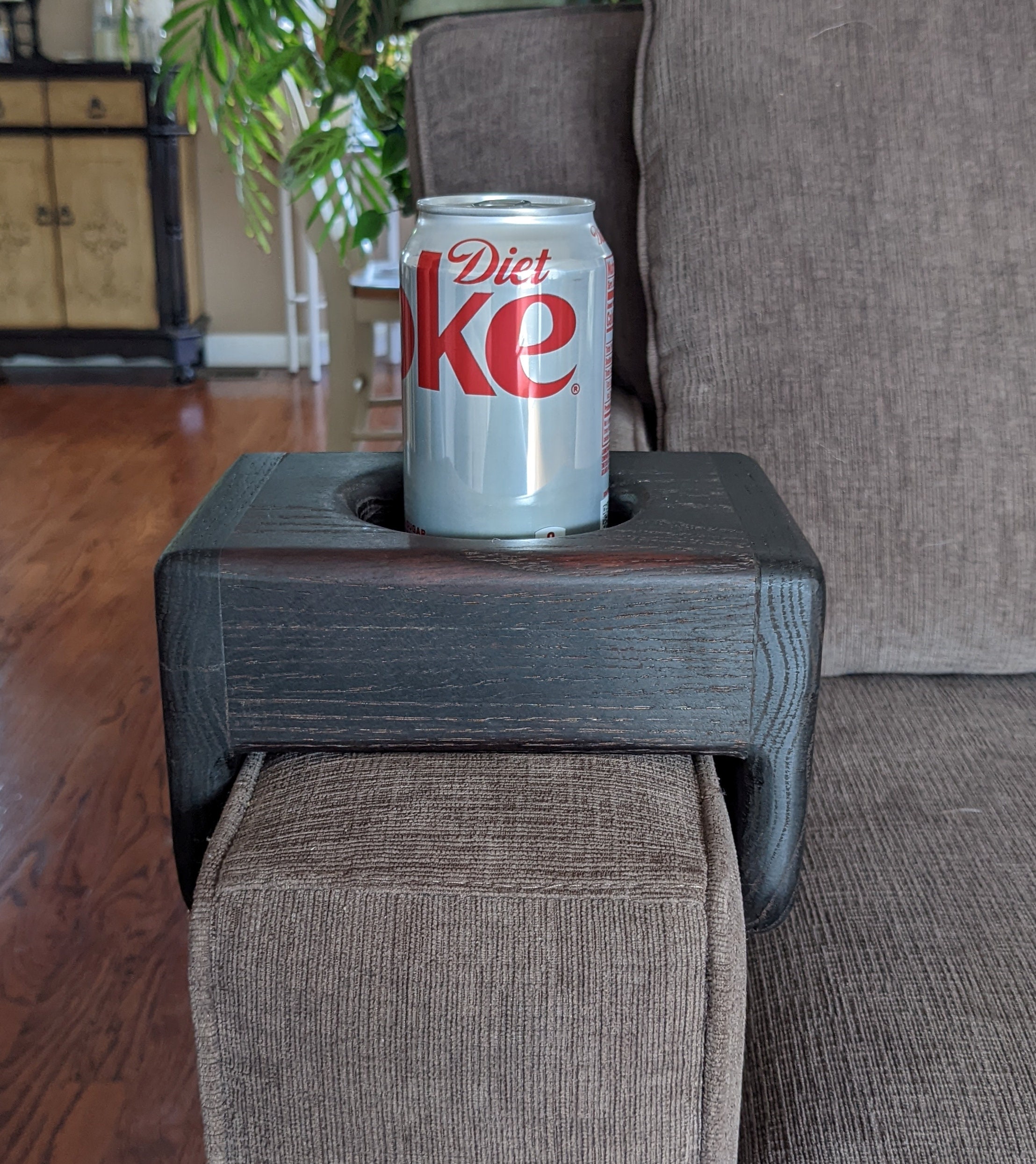 Sofa Cup Holder Roasted Oak, Couch Cup Holder, Sofa Arm Tray, Couch Arm