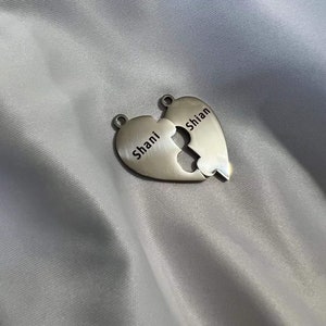 Gepersonaliseerde naam hart puzzel ketting, BFF ketting voor 2/3/4/5/6/7/8, beste vrienden sleutelhanger, vriendschap familie liefde cadeau hangers sleutelhanger afbeelding 7