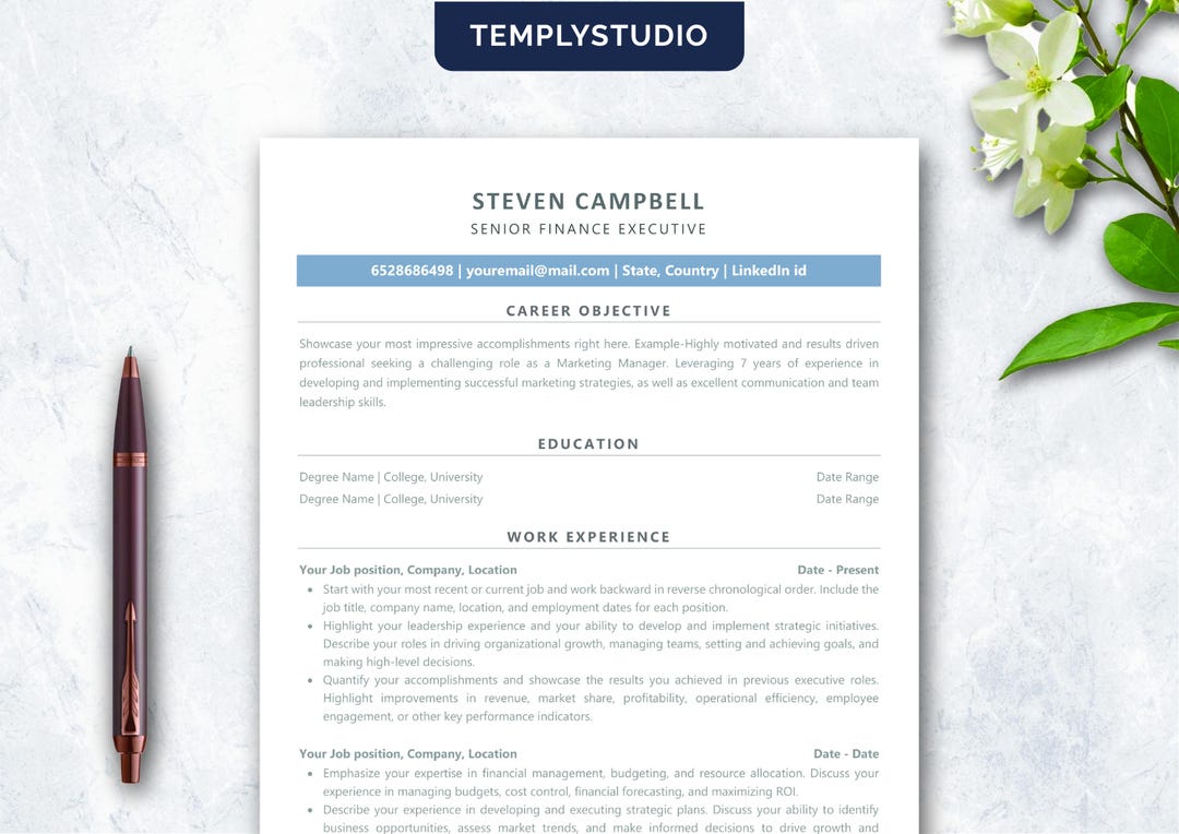 ATS Resume Template | Applicant Tracking System Friendly Resume ...