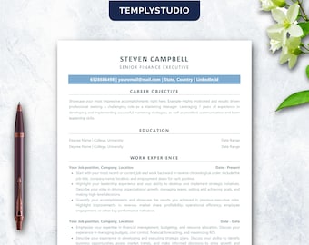 ATS Resume Template | Applicant Tracking System Friendly Resume | Professional CV Template | Editable Resume for Word & Canva