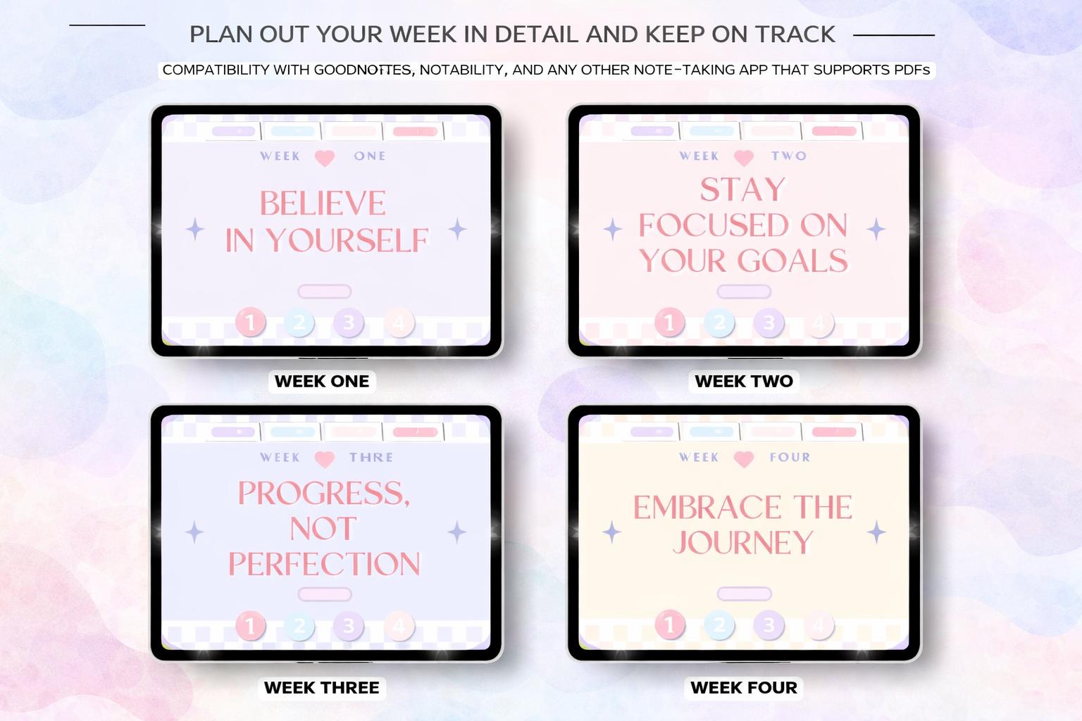 Cute Digital Planner Canva | 2026 Aesthetic iPad Planner | Kawaii Daily ...