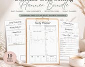 Daily Planner Printable | Undated Digital Planner for Goodnotes, iPad | Hourly Schedule &amp; To Do List PDF
