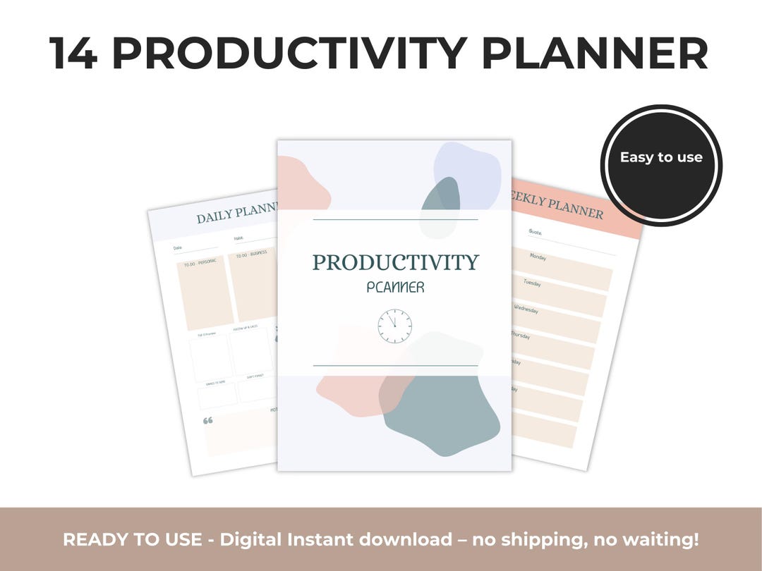 Productivity Planner Printable | Daily Weekly Planner | Goal Planner ...