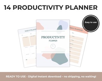 Productivity Planner Printable | Daily Weekly Planner | Goal Planner | Digital Productivity Planner | Instant Download