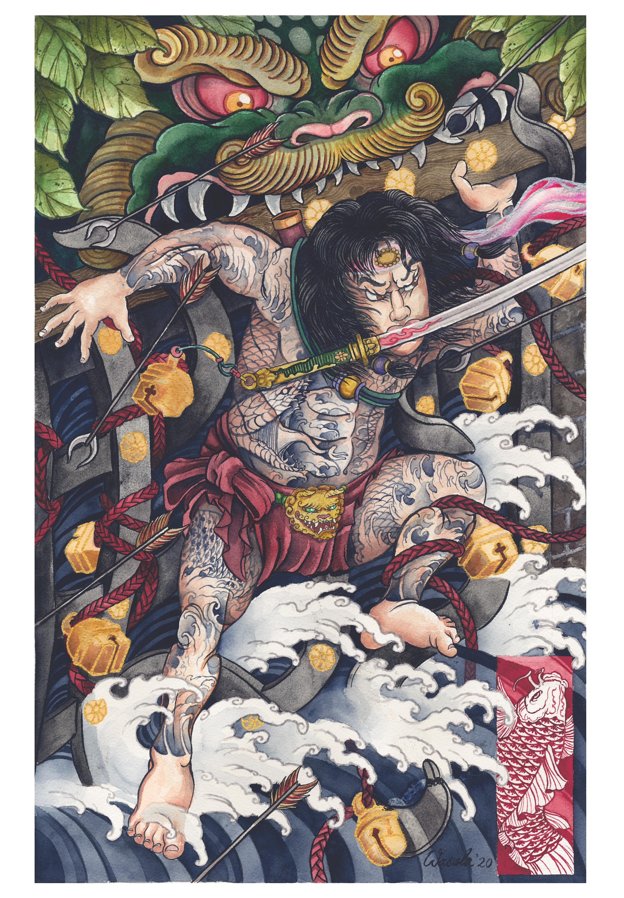 Chojun (samurai Kuniyoshi Suikoden Irezumi) - Etsy