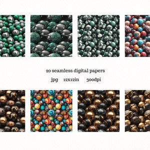 Marbles Colorful Seamless Digital Papers Printable Paper Digital Paper ...
