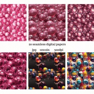 Marbles Colorful Seamless Digital Papers Printable Paper Digital Paper ...